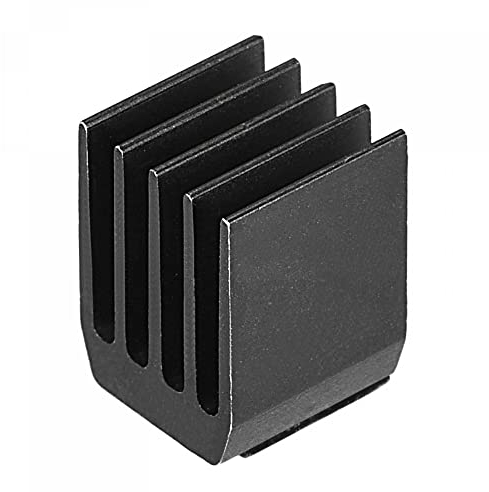 sourcing map 20 Stück Elektronische Kühlermodulkühler Aluminium Kühlkörper 9x9x12mm für CPU mit Selbstklebend Pad Schwarz