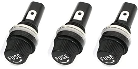 3 porte-fusibles panneau pour fusibles en verre et céramique 5 x 20 mm Porte-fusibles