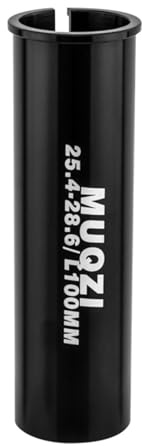 TRIWONDER Cykelsadel stolpe schack cykel sadelstolpe tub adapter aluminiumlegering reducerande hylsshjul för mountainbike (25,4 till 28,6 mm)