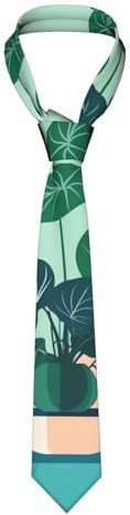 Krawattenschal, Indoor Cartoon Potted Green Plants Herren Hochzeit Krawatten Klassisch Krawatten Casual Arbeit Krawatten Für Business Party Hochzeit