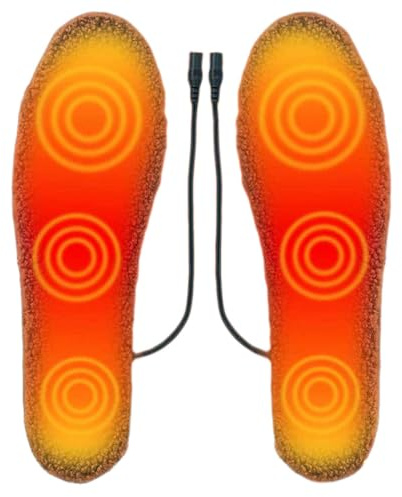 lyanny Semelles chauffantes Rechargeables,Semelles chauffantes Rechargeables pour Chaussures, Semelles chauffantes USB découpables en Laine Polaire, Semelles intérieures de Chaussures Souples et