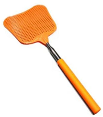 Qerwsdty Tapette à mouches télescopique, et robuste avec outil anti-moustique inoxydable, accessoires de maison, outils C