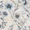SOEWIOU Floral Wallpaper Gray Blue White Floral Peel and Stick Wallpaper,44.5×300cm Bedroom Livinroom Cabinet Bathroom Waterproof Self Adhesive Vinyl Wall Paper