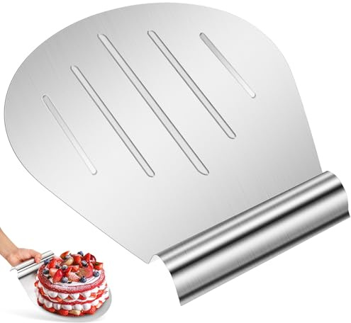 TOYANDONA Bandeja de Acero Inoxidable para Hornear con Elevador Ergonómico para Pasteles y Tartas Herramienta de Cocina Resistente y Fácil de Limpiar para Transferir y Servir Postres