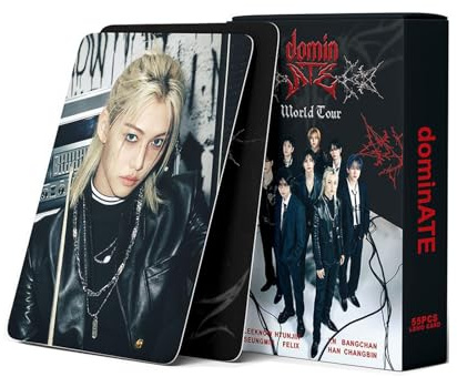 Stray Kids 55 PCS Photocard Set – SKZ LOMO Cards, K-Pop Collectible Photo Cards + Fan Gift for STAYs, Includes All Members – Premium High-Definition Print, Perfect Room Decor & Album Insert (Yellow)