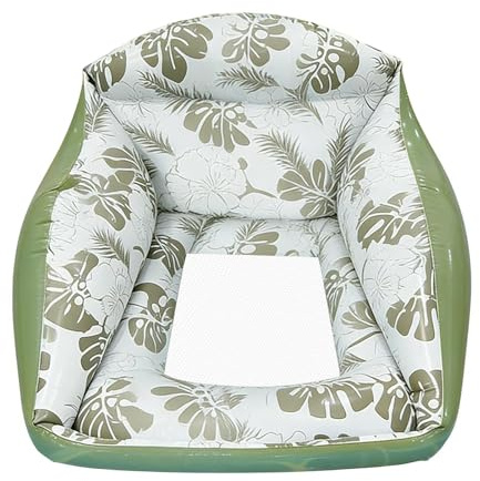 Poolflöjt, avslappnande vattenliggande design, 86 x 84 cm, uppblåsbar poolstol för vuxna, pool-flottìes, snabb uppblåsning och luftdränering, för män och kvinnor, utomhussemester,