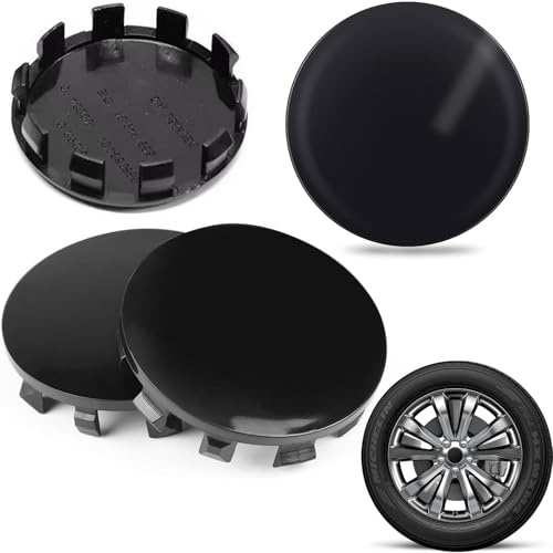 AWOXIHJ 4 Piezas Tapas Llantas 56mm, Tapacubos Seat Universales, Tapas para Llantas de Aleación Estable, Tapa Central de Rueda Compatible con VW y Audi (OD 56mm ID 53mm)