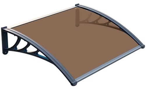 Aluminium baldakin 80 x 120 cm för dörr och ingång, takbåge, fäste, utomhus, fönster och balkongskydd, väderbeständig design