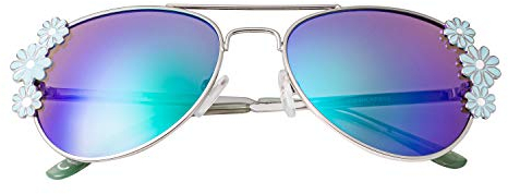 Ultra Silberner Rahmen mit Grün Verspiegelten Gläsern Kinder Pilot Sonnenbrille Jungen Mädchen Klassische Metall UV400 Schutz Brillen Schatten Unisex