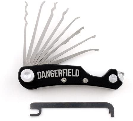 Dangerfield Skeleton Lock Picking Kit Multi Tool - Compact Lock Pick Set Pocket Multi Tool, Like a Leatherman for Lock Picks