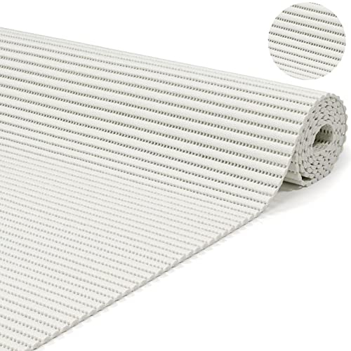 ANRO Badematte Weichschaummatte Bad- und Duschvorleger Antirutsch Badläufer Uni Weiß 100x65cm