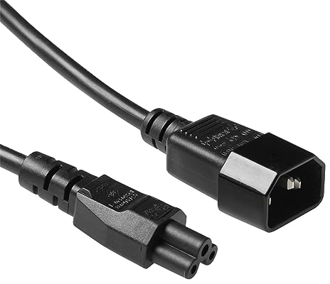 ACT Cavo di alimentazione C14 a C5, 0,25 m, C14 maschio a C5 femmina a 2 poli, cavo di alimentazione Mickey Mouse maschio - AK5252