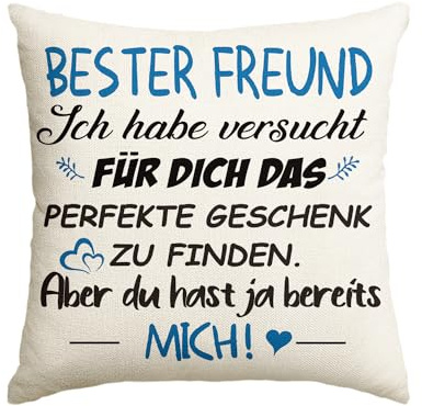 Artoid Mode Geschenk Für Freund Kissenbezug, 45x45 cm Beste Herr Geburtstagsgeschenke Freundschaft Kissen Liebe Zierkissenbezug Cushion Cover Deko