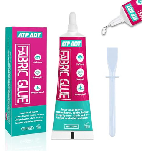 70 ml Fabric Glue for Clothes, Material Glue for Fabric, Textile Glue, Strong Fabric Glue for Crafts, Upholstery, Material, Textile and Felt