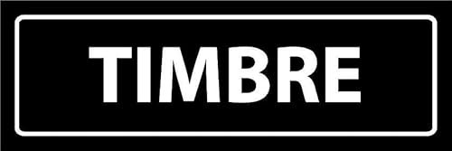 Doorbell, black informational sign SP008-1mm flexible Plastic sign (150mm x 50mm)