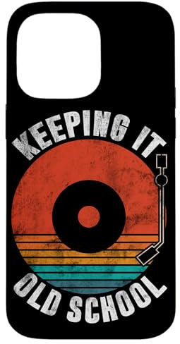 Coque pour iPhone 14 Pro Max Keeping It Old School Tourne-disque vinyle vintage rétro DJ