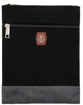 Leoberg Crossbag Tasche in verschiedenen Farben und Designs - Schultertasche aus Baumwolle in 302183-Schwarz-27