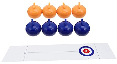 VICASKY Familienspiele Curling Tischspielset Reisegröße Weiß Für Kinder Und Erwachsene Als Geschenk