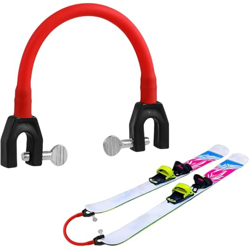 Myluatye skidspetskoppling barn, skidträningshjälp skidspetsar, snowboard-spetsklämmor, elastisk skidspetsanslutning, perfekt för nybörjare