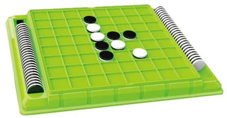 Guohetuk Juego de Mesa Reversi, Juguete Interactivo con Almacenamiento, Función de Ajedrez, Juego de Estrategia Desafiante para Niños de 6 años en Adelante, Verde