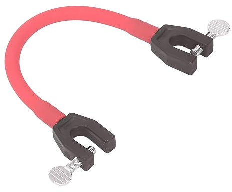 Dilwe Ski Tip Connector, Professional Speed Control Durable Clipstick Ski Training Aid with Elastic Cord and Wide Clamp for Beginners Kids (Red)