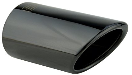 Embellecedor de Tubo de Escape Coche Cola de Escape Coche Acero Inoxidable Negro Pulido Plug&Play compatible con Golf 7 VII Variant para 65mm - L&P A295-1