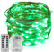 Erchen Battery Operated LED String Lights, Dimmable 33 FT 100 LED Ultra Thin Waterproof 8 Modes Timer Copper Wire Fairy Lights with 13 Key Remote Control for Indoor Outdoor Christmas Party (Green)