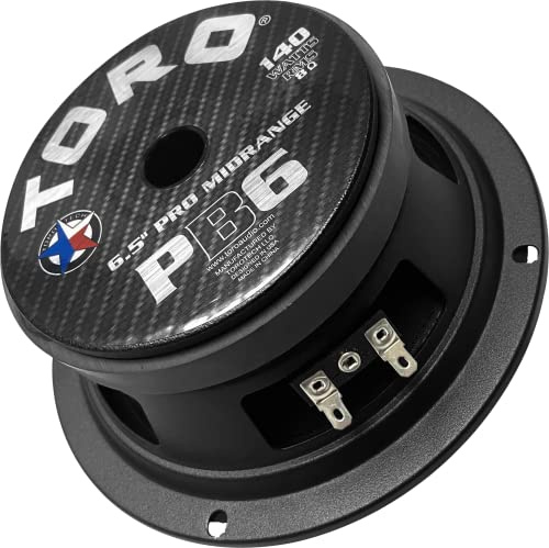 TORO TECH PB6, Altoparlante Componente Audio Mid-Bass Pro da 6,5 - Potenza 140 Watt RMS/70 Watt Programma Musicale, 8 Ohm, Bobina KSV Voice Coil da 1,5 (venduta come ciascuna)