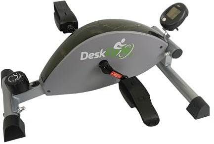 Skrivbordscykel2, höjdjusterbar, magnetisk motståndskraft av högsta kvalitet. Låg profil, viskande tyst, mini motionscykel – grå