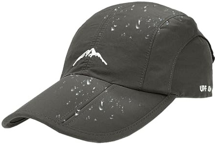 Yutdeng Gorra de Béisbol Ajustable Unisex Gorras de Hombre Verano Impermeable Secado Rápido Sombreros de Béisbol Mujer Ligera Plegable Sport Hat Sombrero de Sol de Visera Larga Deportes al Aire Libre