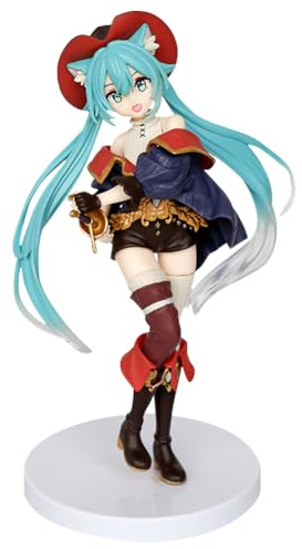 IOSCDH Miku Figurines d'action, Anime Statue Décoration De Collection Figure D'anime Figurine Modèle, Anime Figurine Poupée Jouets Collecte des Cadeaux pour Fans d'Anime Enfants ，17.5cm