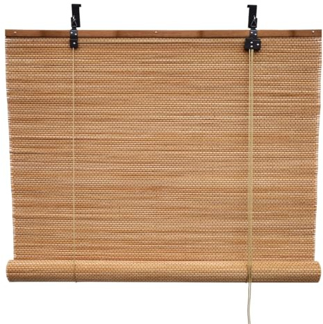 BambusChef® Bambusrollo Luca 100 x 220 cm Braun - Sichtschutz Rollo für Fenster und Türen, Raffrollo Bambus inkl Montagematerial, Nachhaltiges Holzrollo aus Bambus