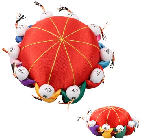 Rumyve Oriental Pincushion,Adorable Needle Pin Holder,Traditional Oriental Soft Fabric Needle Cushion Art Supplies for Sewing DIY Crafts Home Store