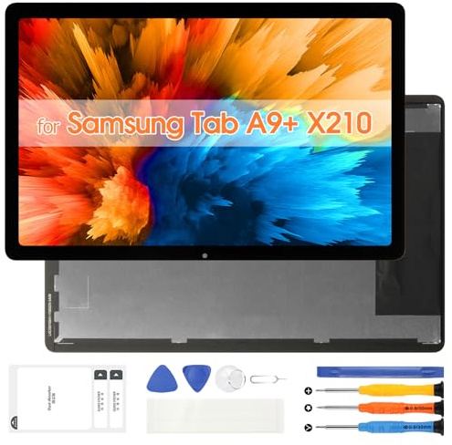 Ersatzbildschirm für Samsung Galaxy Tab A9 Plus – für Galaxy Tab A9 Plus LCD-Display für Samsung Tablet SM-X210 X215 X216B LCD Digitizer Touchscreen Montage mit Reparaturwerkzeugen (WLAN-Version, 11