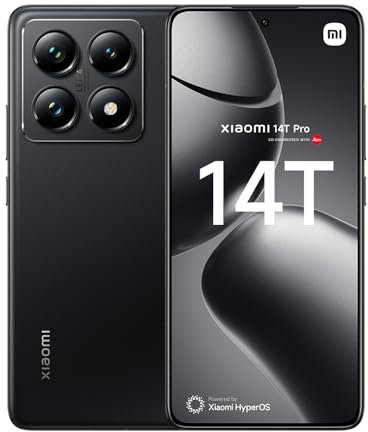 Xiaomi 14T Pro 6.67'' AI display MTK 9300 AISP Support 120W wired and 50W wireless HyperCharge 3.4GHz 12GB 512GB Black(UK Version + 2 Years Warranty)