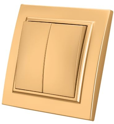 Interrupteur simple allumage,interrupteur mural or couleur 2 voie,interrupteur mécanique mural 86 mm, interrupteur standard 10 Amp, 250 V