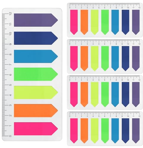 XYGK 700Pcs Index Tabs,Colourful Arrow Sticky Tabs in 5 Packs,7 Color Sticky Note Marker Tape,Sticky Notes for Reading Notes, Notebook, Books, Classify Files