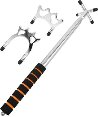 VICASKY Bâton Pont de Queue de Billard Télescopique Rétractable Acier Inoxydable avec Tête Amovible et Ajustement pour Jeux de Billard Polyvalents