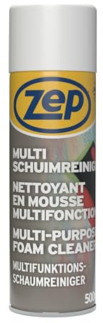 Zep Multi-Purpose Foam Cleaner 500ml - Powerful Anti-Static Foaming Cleaner for Cars, Upholstery, Walls & Furniture, Removes Grease, Ink, Food & Stains, Safe on Painted Surfaces & Wall Coverings
