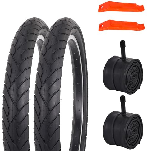 20x2.4 Bike Tires and Tubes Set,20 Folding Replacement Tires with Levers