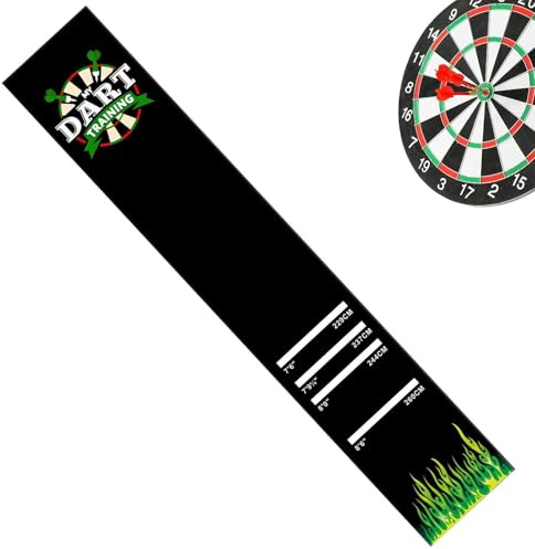 Alfombrilla para Dardos Antideslizante Absorbe Impactos con 4 Distancias de | Protector de Suelo para Dart para Exterior e Interior, Sala de Juegos, Salón,