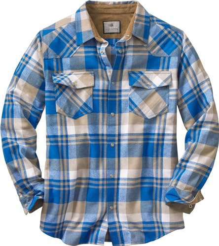 Legendary Whitetails Camicia da Uomo in Flanella Stile Western, con Bottoni