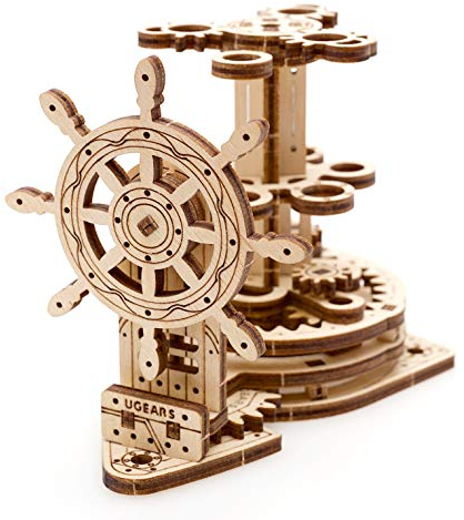 Ugears Wheel Organizer - Puzzle 3D pour Adultes Porte-Stylos en Bois Écologique - Modèle Mécanique Puzzle en Bois Casse-tête pour Adultes Jouet Éducatif pour Enfants
