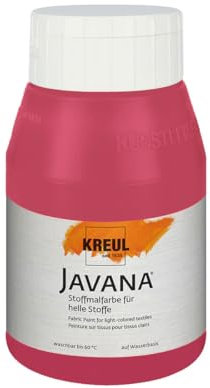 KREUL Javana Tex 90538 Textilfarbe, transparent, Rubin, 500 ml