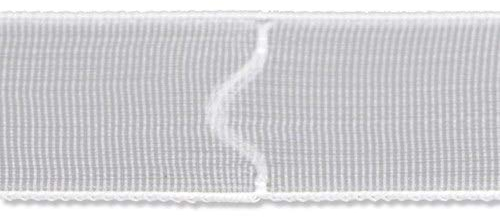 Interdeco Raffrolloband/Faltrolloband Transparent, 18 mm für Raffrollos, 10 Meter