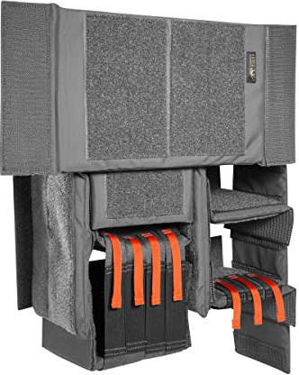 Tasmanian Tiger TT Modular Tele Insert - Gepolsterter Teleobjektiv-Einsatz für Rucksäcke, Organizer für Kamera-Ausrüstung mit variablen Fächern für Objektive, Titan Grey
