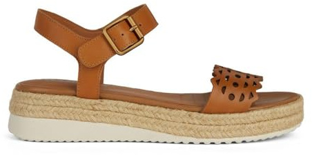 Geox Sandalo da donna D EOLIE A Wedge, cognac, 39 EU, cognac, 39 EU