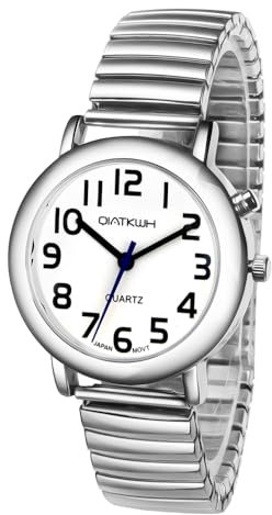 QIATKWH Español reloj de voz para ciegos, discapacitados visuales o ancianos,Tamaño neutro, estilo clásico