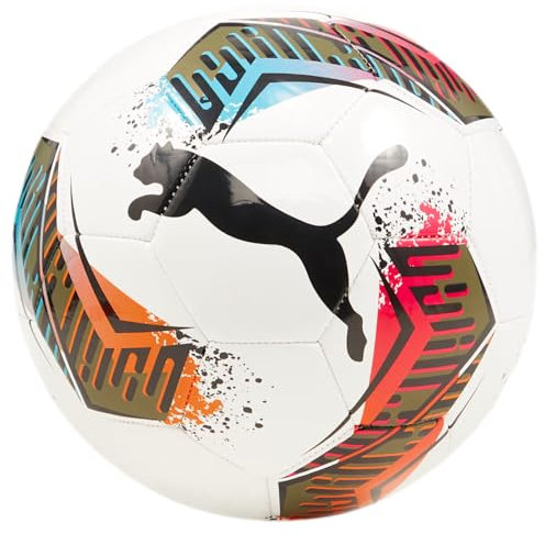 Puma Unisex Futsal 3 Machine Stitch Soccer Ball, 3, Puma White-Garnet Rose-Dusty Aqua