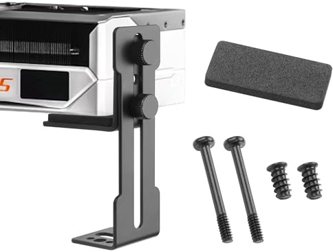 YAODHAOD Staffa di supporto GPU, supporto per scheda grafica, supporto per scheda video, supporto regolabile GPU anti sag brace 6-96 mm (nero)